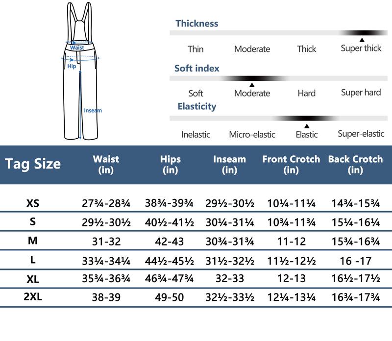 Little Donkey Andy Women's Waterproof Windproof Ski Detachable Bib Pants