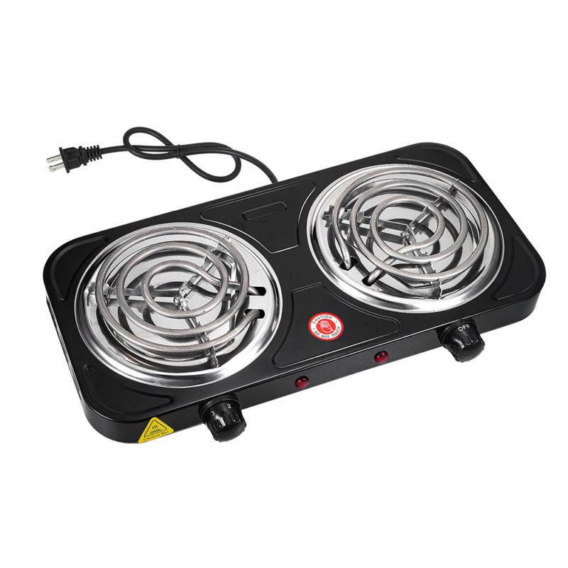 Portable Camping Cooking Stove Dorm Electric Double Burner Hot Plate Heating NEW