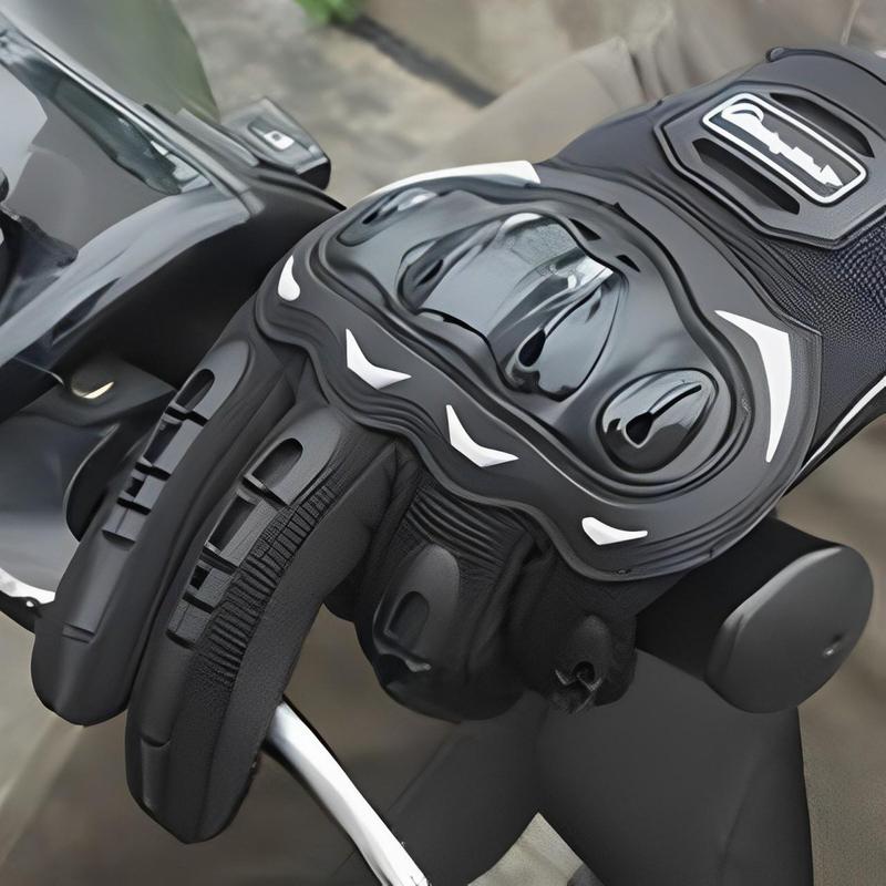 Motorcycle Full Finger Touch Screen Gloves, 1 Pair Breathable Cycling Gloves, Motorcycle Riding Gloves, Cycling Accessories for Men & Women