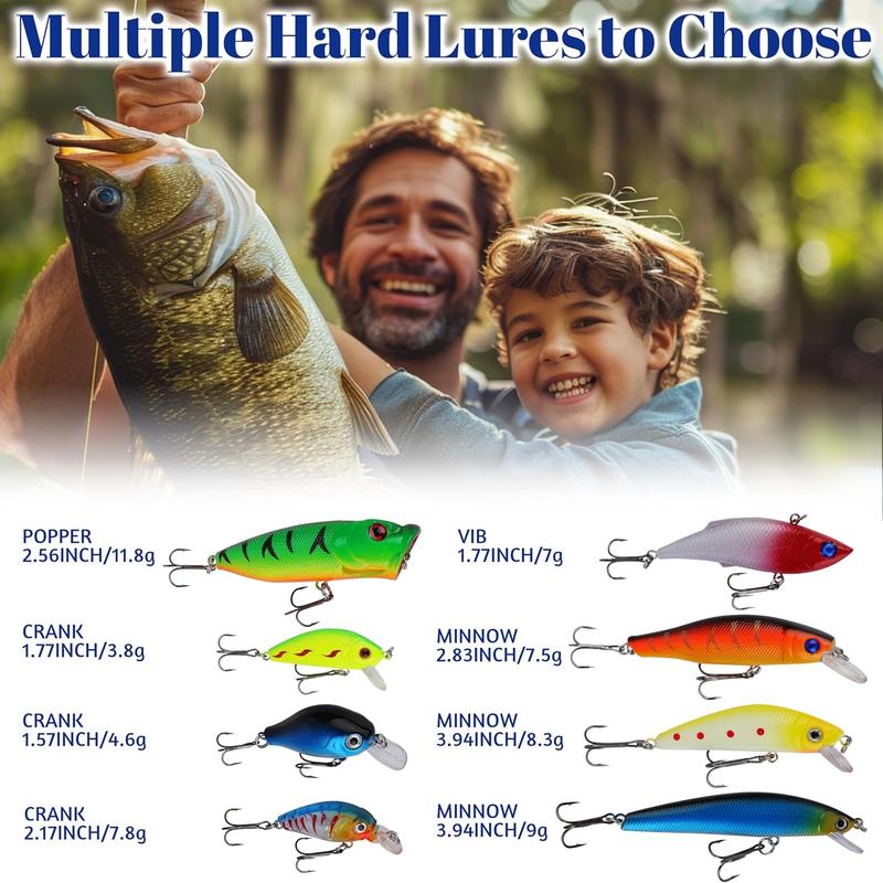 Advent Calendar 2024 Fishing Lure for Man Adult Teen - 24 Days Christmas Countdown Fish Tackle Set - Xmas Surprise Fish Bait Gift for Father Grandpa Brother Boyfriend