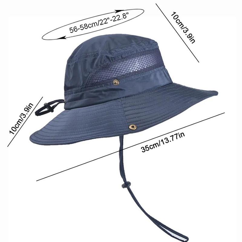 Men Fishing Sun Boonie Hat Wide Brim Outdoor Summer UV Protection Sun Hat