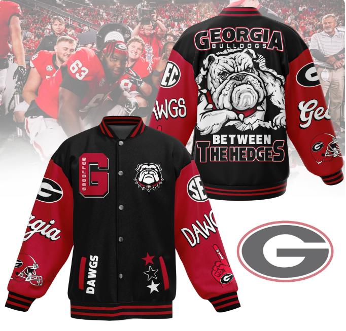 Georgia Bulldogs Go Dawgs Sport Jacket , NCAA Georgia Bulldogs Merch ,Georgia Bulldogs Sport Jacket, Football Gift, Gift For Him, Gift For Her