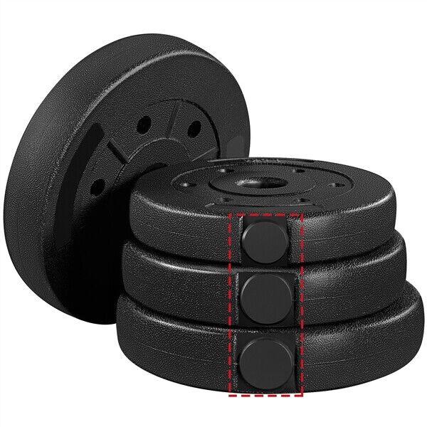 Set of 2 Adjustable 66 LB Weight Dumbbell Set Cap Gym Home Body Fitness Barbell Plates, Body Workout