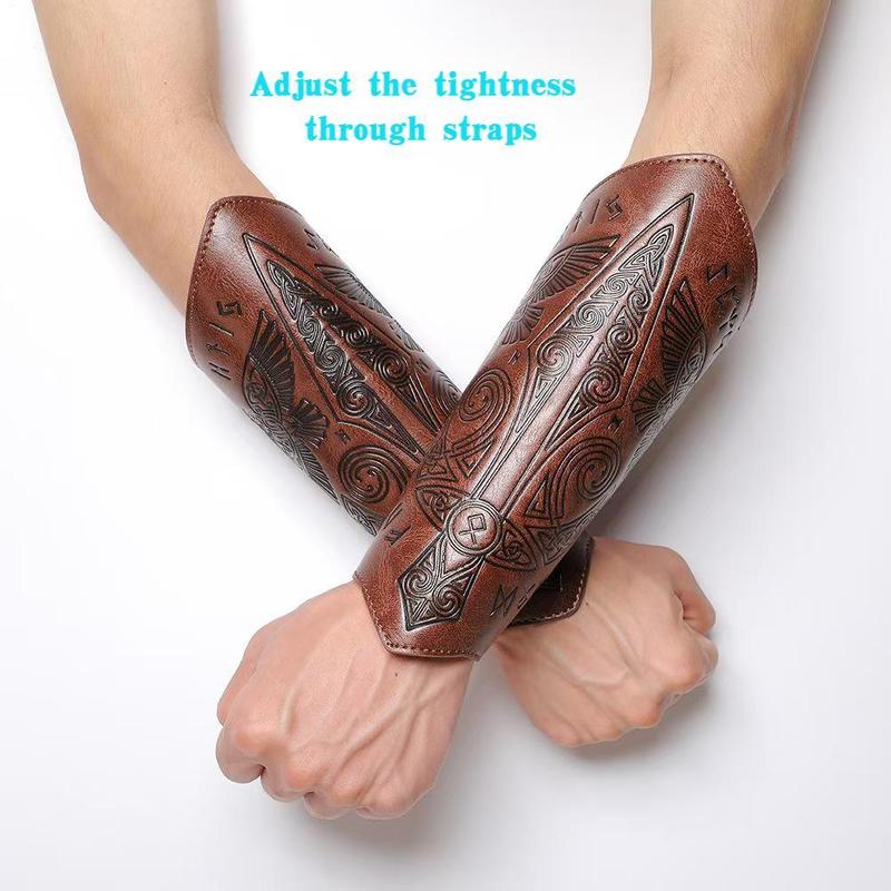 Vintage Viking Pattern Arm Guard, 1 Count Professional Arm Protector Arm Guard, Hand Sports Care Accessories for Men & Women, Christmas Gift