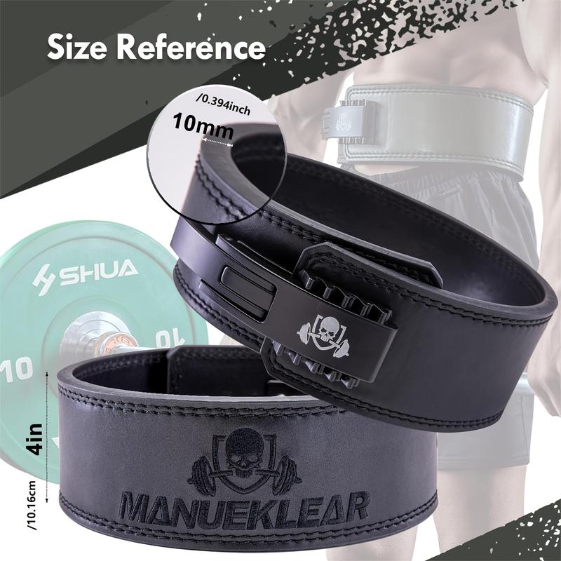 Quick Buckle Belt, Weightlifting Belt, Strength Weightlifting Training, with 10mm Back Support, Suitable for Weightlifting, Deadlift, Squat, Core Strength Training, Suitable for Both Men and Women