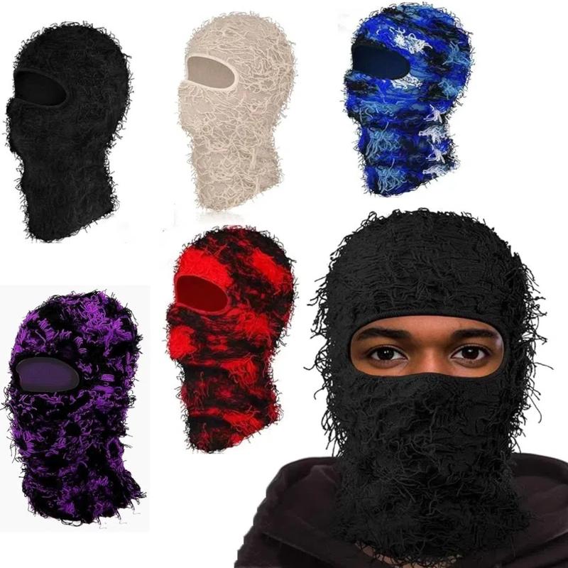 Balaclava Ski Mask for Men Women,2024 Warm Mask,Men gifts ideas,Funny Y2k Style Shiesty Mask Shaggy Knitted Full Face Ski Mask Windproof Neck Warmer