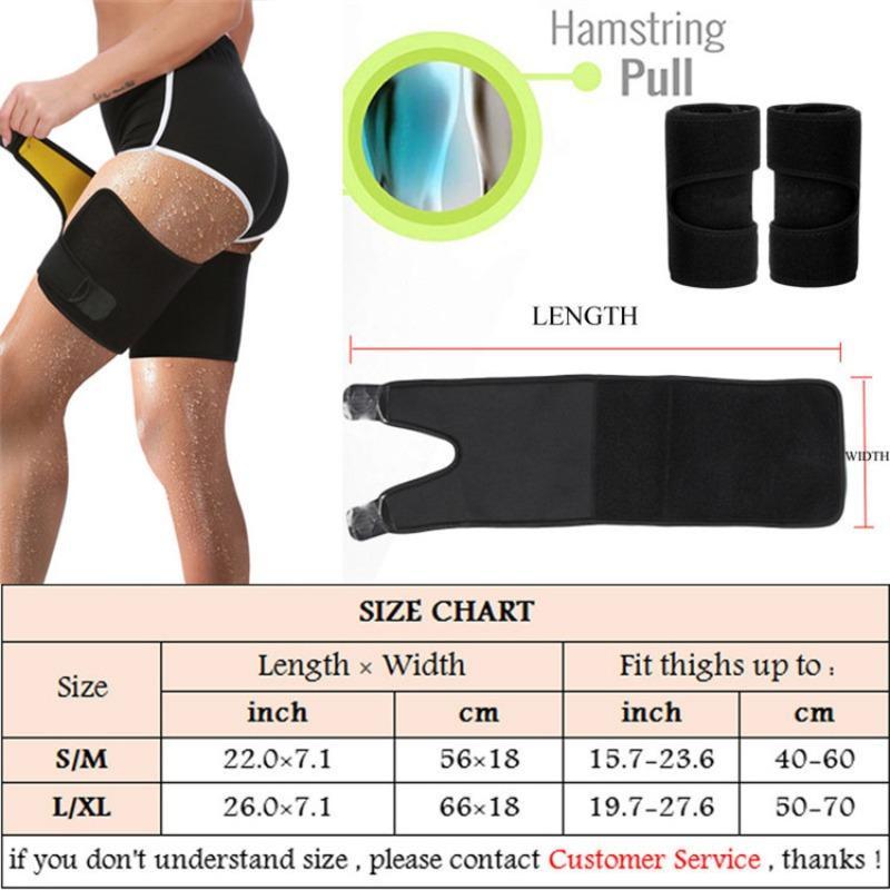 Unisex Sports Belts, 1 Pair Adjustable Thigh Belts, Thigh Compression Sleeves, Leg Muscle Fatigue Relief, Sports Protective Gear for Men & Women