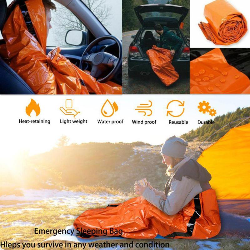 Outdoor Camping First Aid Sleeping Bag, Thermal Waterproof Survival Tool, Hiking Sack Equipment, Camping & Hiking Equipment, Christmas Gift