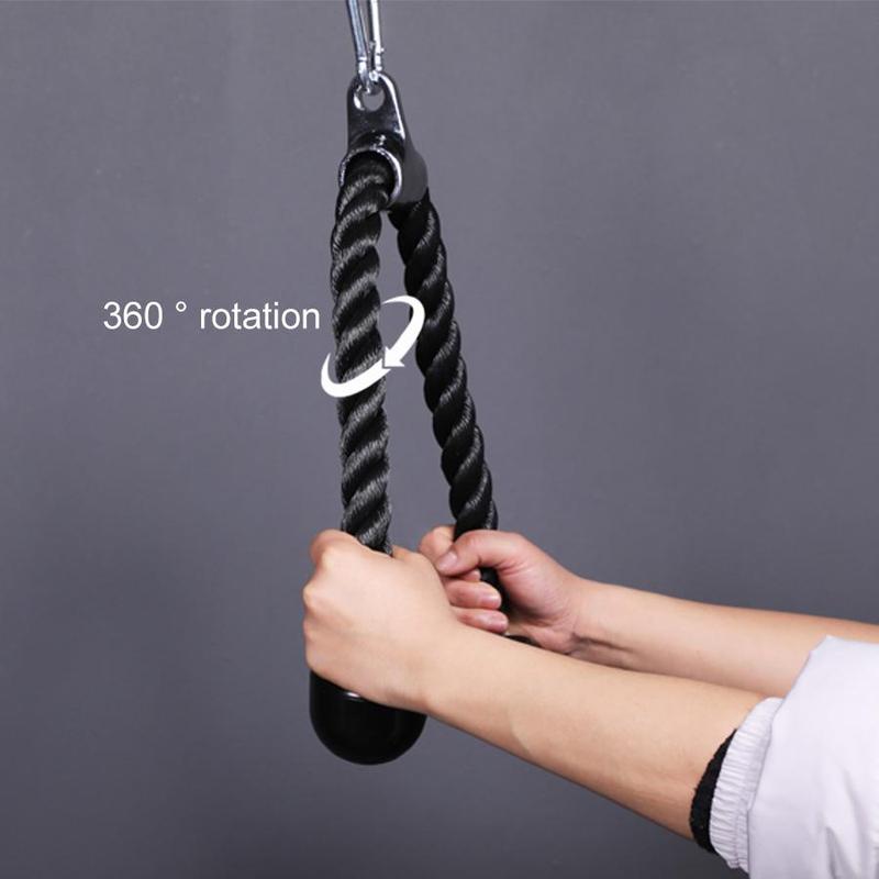 Fitness Double Head Rope, 1 Count Non Slip Heavy Duty Triceps Pull Rope, Fitness Bar Apparatus For Home Gym Workout, Gymtok