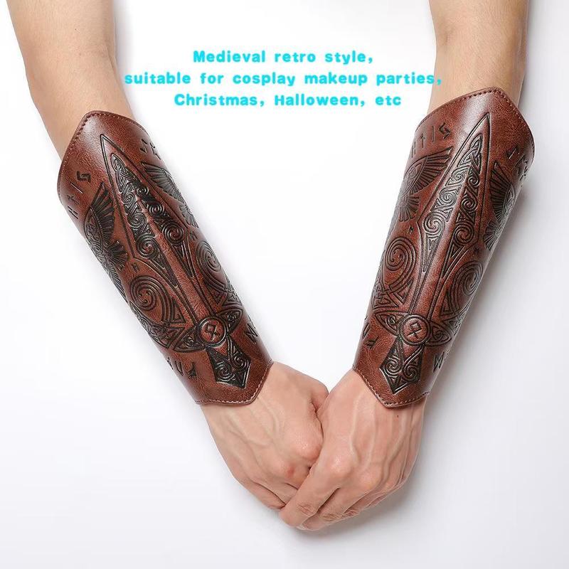 Vintage Viking Pattern Arm Guard, 1 Count Professional Arm Protector Arm Guard, Hand Sports Care Accessories for Men & Women, Christmas Gift