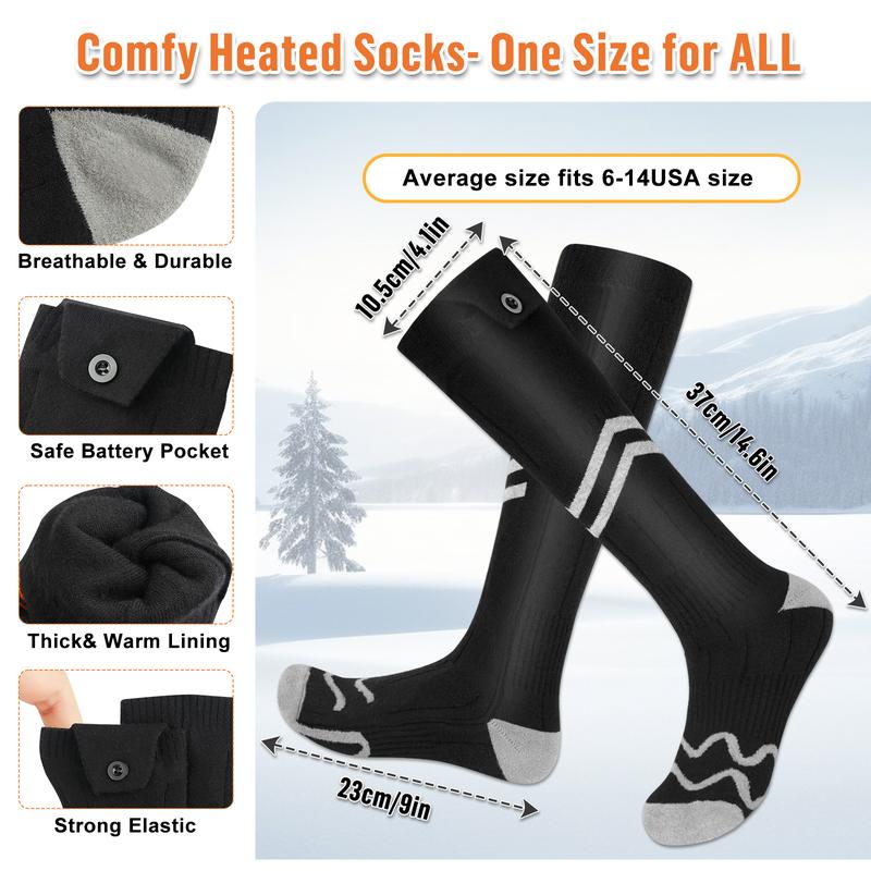 Black Friday Rechargeable Heated Socks with APP Control | Winter Warmth for Men & Women | Perfect for Hunting, Fishing, Skiing, and Outdoor Adventures, Battery Included Black Friday