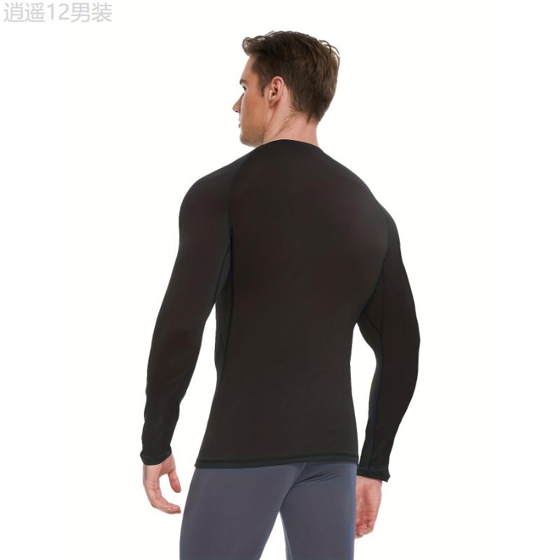 5pcs set 5-Pack Men's Long Sleeve Compression Shirts for Sports, Athletic Base Layer for Cold Weather Workout