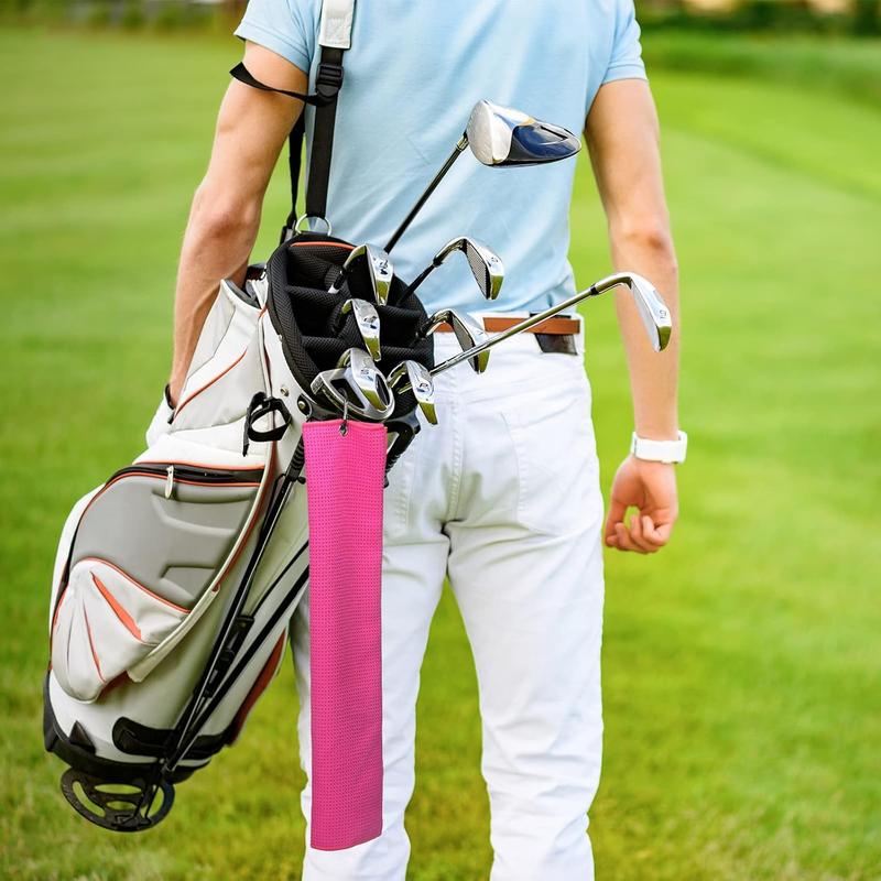 18 count Pink Golf Accessories Kit Include Golf Ball Marker Golf Balls Holder Club Groove Cleaner Brush Divot Repair Plastic Tees Pink Golf Towel with Clip Golf Gift Set for Women