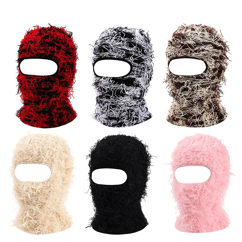 Ski Mask Balaclava Face Mask Shiesty Mask Distressed Balaclava Beanie Ski Mask for Men Women Unisex Face Covering Masks