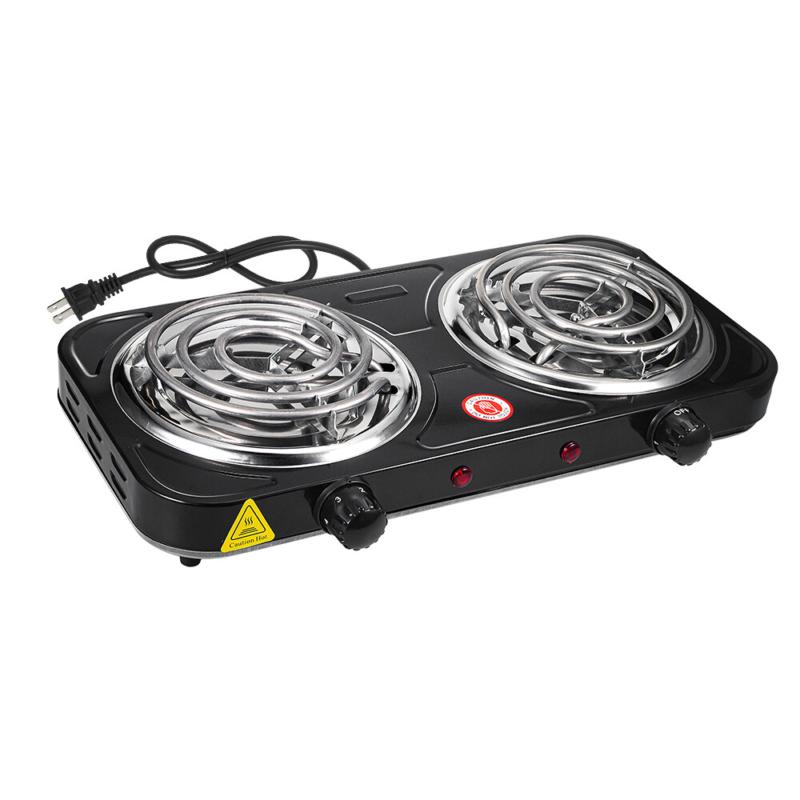 Portable Camping Cooking Stove Dorm Electric Double Burner Hot Plate Heating NEW