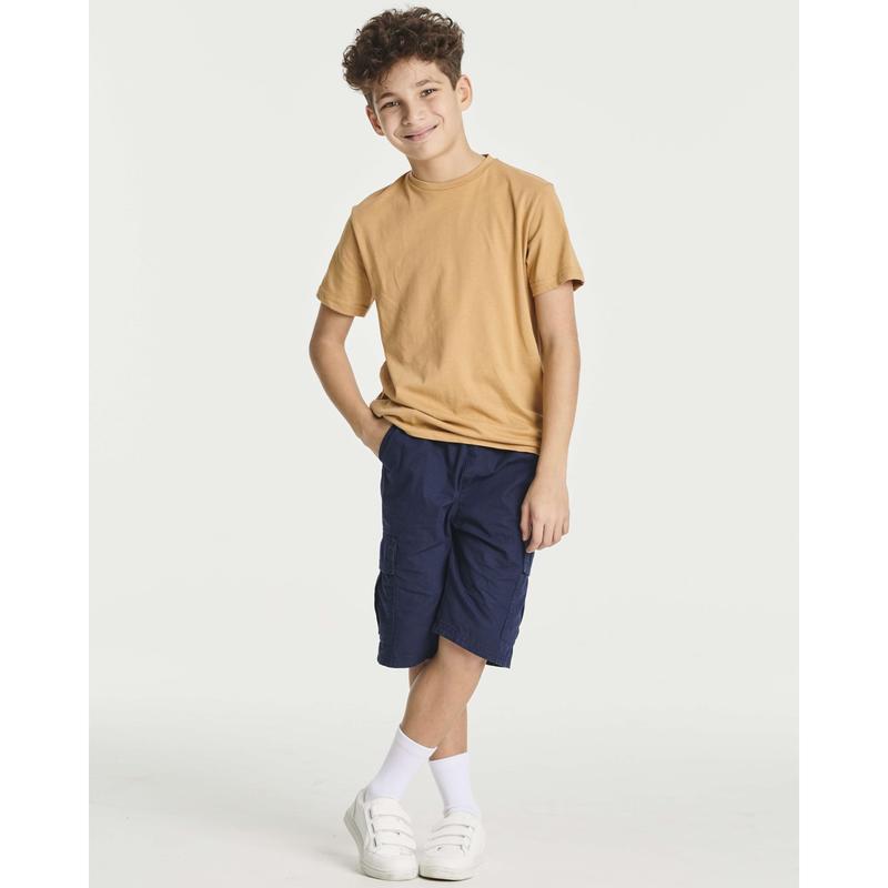 Real Essentials 5 Pack: Boys' Cotton Short Sleeve Crew Neck T-Shirts Outdoor (Ages 4-18)