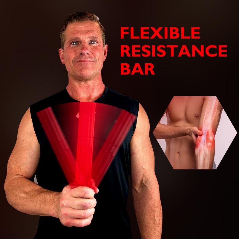 FitBeast Flex Bar, Tennis Elbow Bar - Ideal for Improve Grip Strength, Fitness Resistance Bar for Golfer's Elbow & Tendinitis, Twist Bar