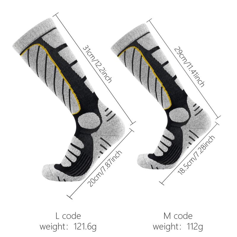 Christmas Women's Thickened Warm Snowboarding Socks, 1 Pair Comfortable Breathable Sports Socks for Outdoor Skiing, Professional Sports Socks for Women