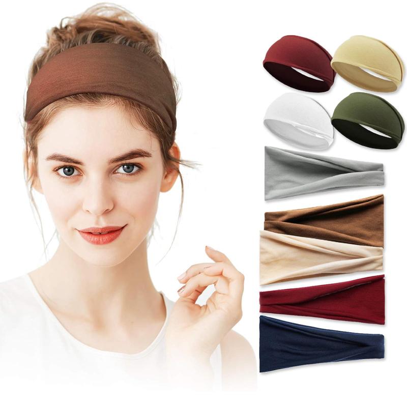 3pcs Solid Color Sports Headband, Sweat Absorbing Elastic Hair Band for Running Yoga Exercise Fitness, Gym Accessories