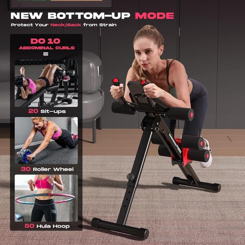 Ab Workout Equipment Adjustable Ab Machine Full Body Workout Home Gym Strength