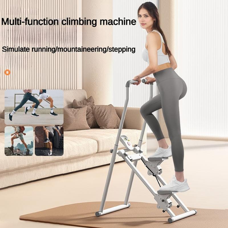 stair Climber for Full Body Cardio Workout with Adjustable Height&LCD Display for Home Office and Gym Simple Assembly Stair stepper with Handlebar