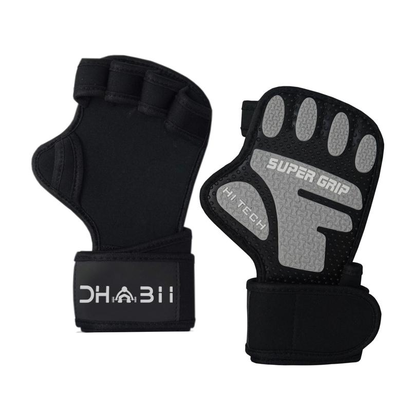 Dhabii Super Grip Weight Lifting Workout Gloves -with Built-in Wrist Wraps  Great for Gym Fitness, Cross Training, Hand Support & Weightlifting