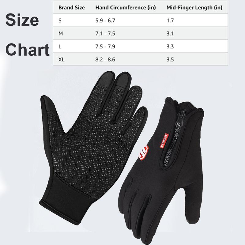 Winter Warm Gloves Touch Screen Ski Gloves Anti Slip Windproof Thermal Gloves for Men Women Running Hiking