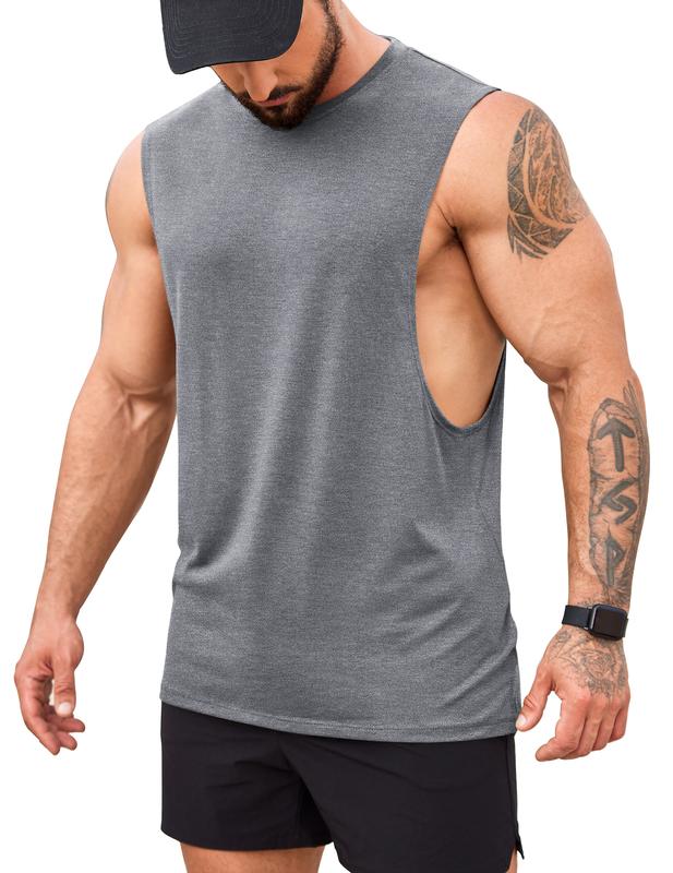 COOFANDY Men Workout Tank Top 1 Pack Gym Bodybuilding Sleeveless Muscle T Shirts