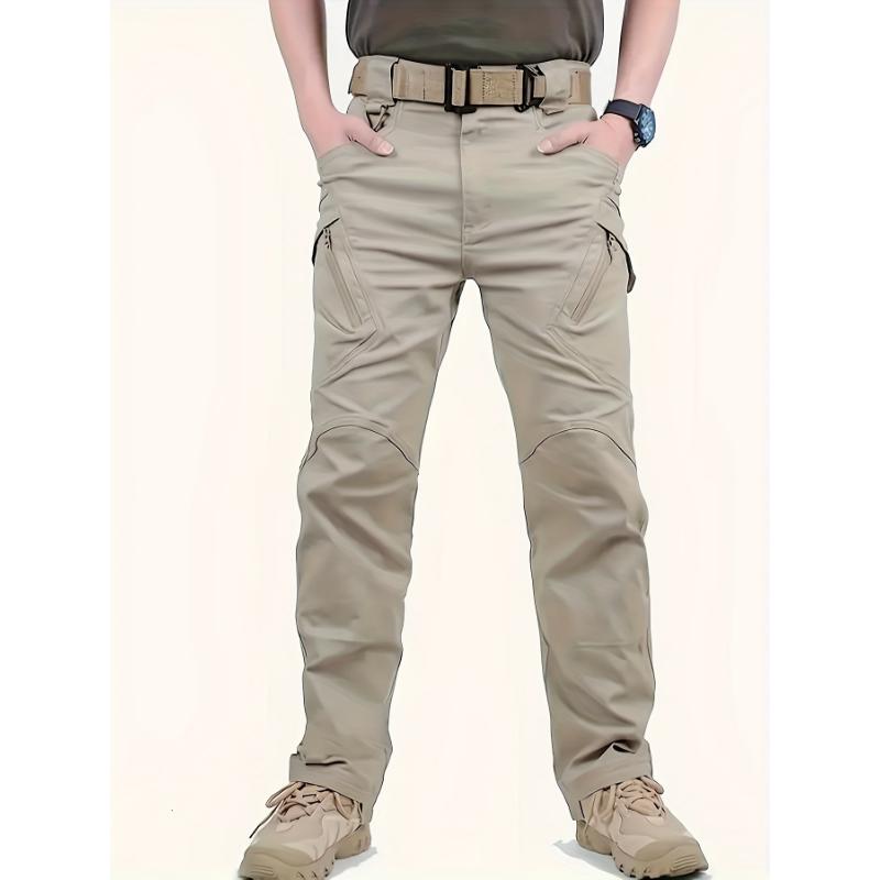 Men's Durable Cargo Pants, Men's Tactical Pants With Multi Pockets For Outdoor Hiking Camping, Spring Fall