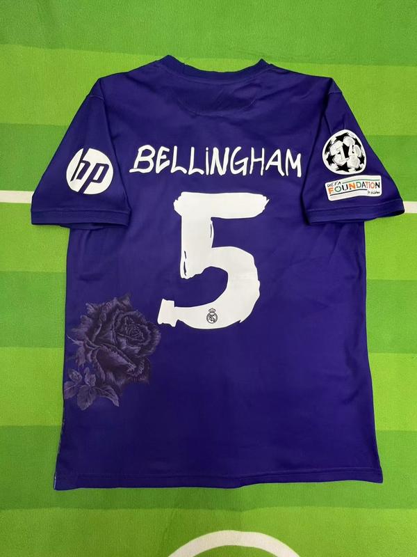 2024 United Purple No. 5 Bellingham Football Jersey Breathable BEJAIPIW