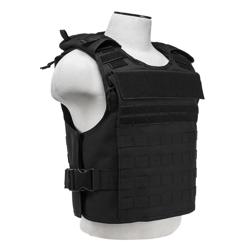 External Pockets Weight Vest For Training Carrier [M-2XL] Adjustable Black Water-Resistant Breathable Comfortable Unisex