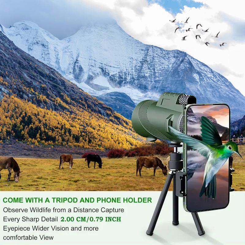 Portable Telescope, 8x Magnification Telescope, Portable Handheld Telescope for Bird Watching, Hiking, Camping & Travel, Ideal Gift for Christmas