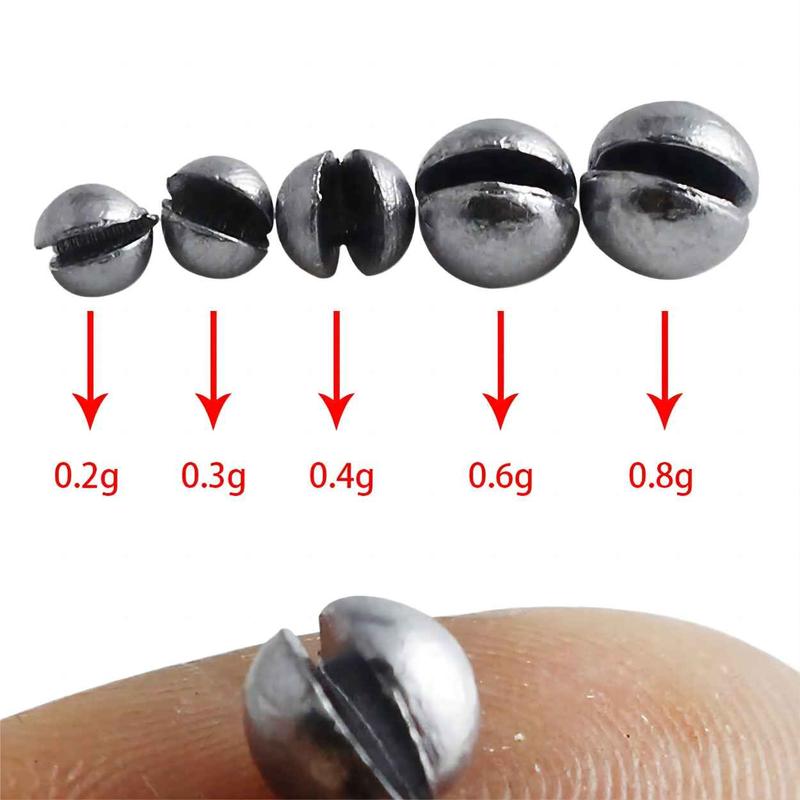 Fishing Weights Sinkers (205pcs Box), 5 Sizes Removable Split Shot Sinker Kit, Sinkers Weights Fishing Tackle, Christmas Gift