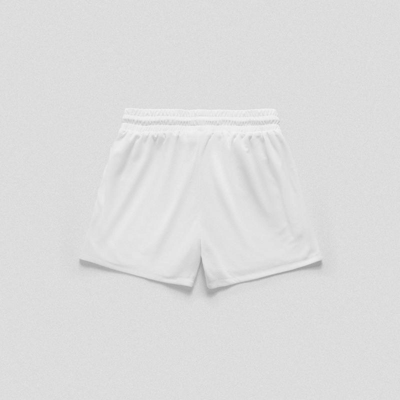 Loose and Light White Balboa Mesh Training Shorts by GYMREAPERS, Perfect for Summer Season