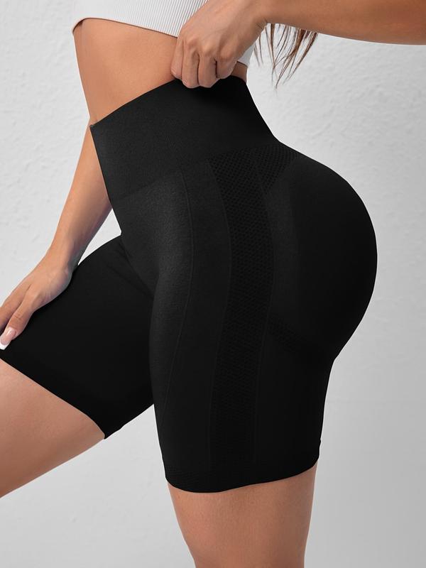 Women's High Waist Sports Shorts, Sporty Wide Waistband Skinny Shorts for Women, Biker Shorts, Ladies Sportswear Gym Shorts for Indoor Outdoor Wear