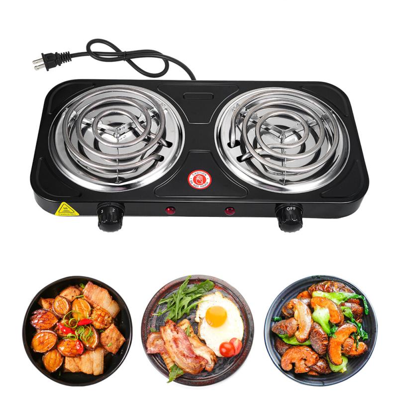 Portable Camping Cooking Stove Dorm Electric Double Burner Hot Plate Heating NEW