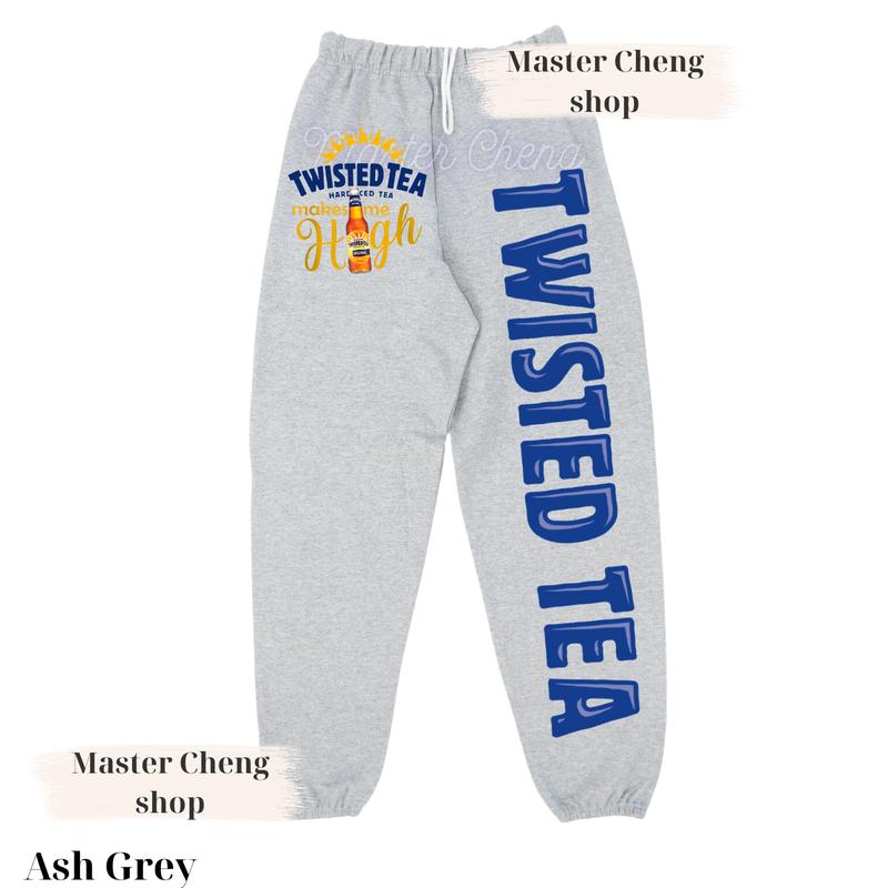 Streetwear Graphic Twisted Tea Make Me High Unisex Sweatpants For Running, Streetwear Hip Hop Joggers, Gift For Him Menswear Trouser