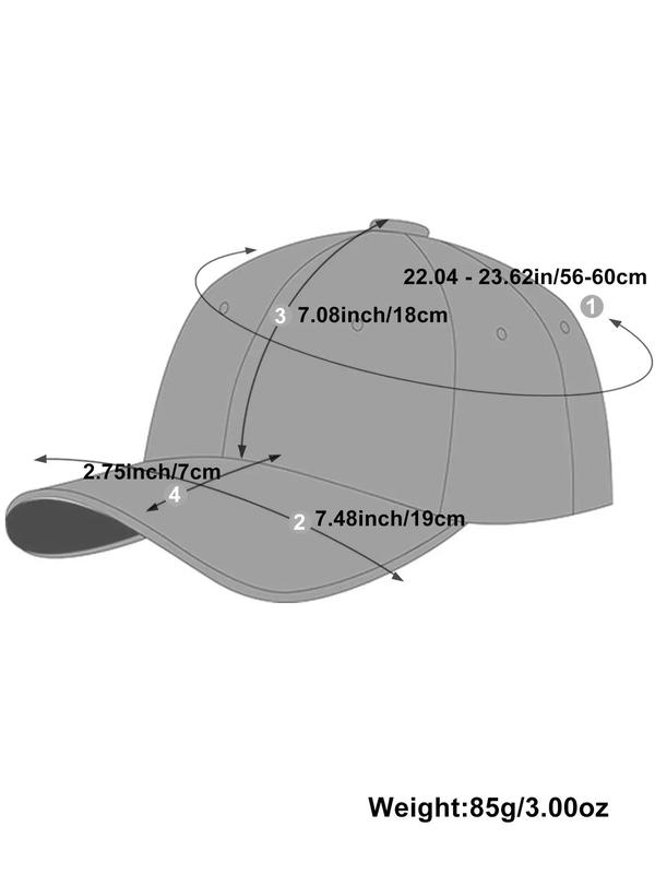 Creative Letter Embroidered Baseball Cap, Casual Trendy Baseball Cap for Men & Women, Fashion Accessories for Daily Wear