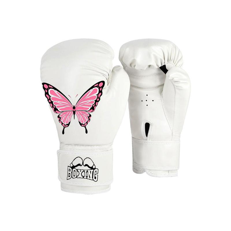 Professional Butterfly Pattern Boxing Gloves, 1 Pair PU Leather Training Gloves, Boxing Training Equipment for Women & Teenager, Sports & Outdoor Accessories, Christmas Gift