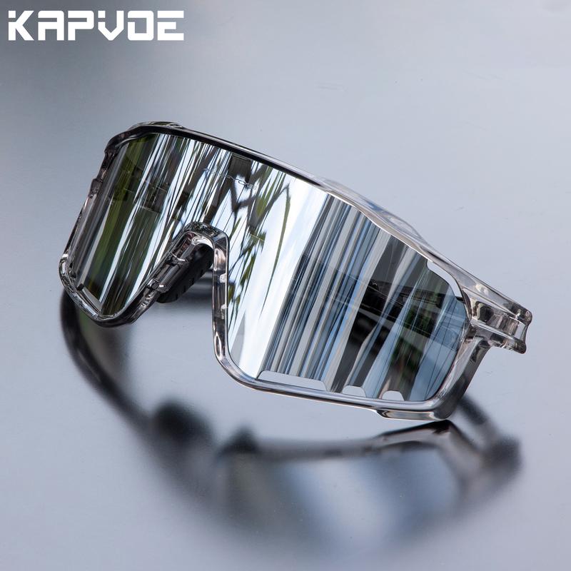 KAPVOE Polarized Cycling Glasses For Men Women Mountain Bike Glasses MTB Riding Glasses TR90 Sport Sunglasses Running Bicycle