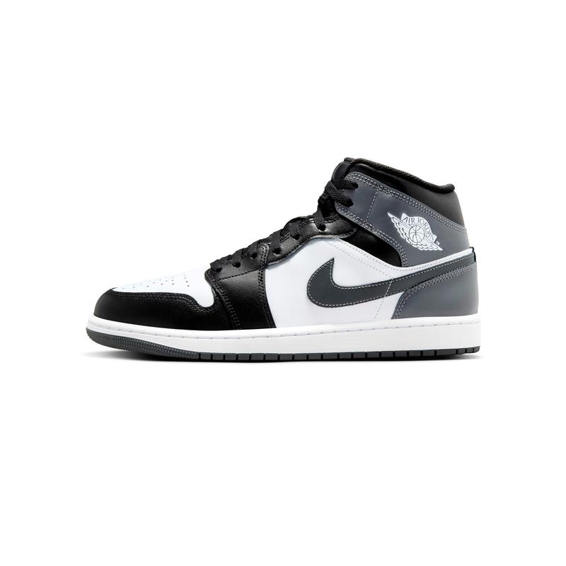 Men's Jordan 1 Mid Black Iron Grey-White (DQ8426 001)