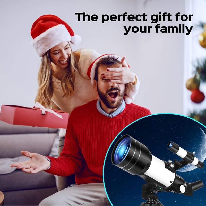 150X Telescope, 70mm Aperture Telescope For Adults High Powered, Portable Astronomical Telescope For Kids With Tripod Phone Adaptere And Wireless Remote