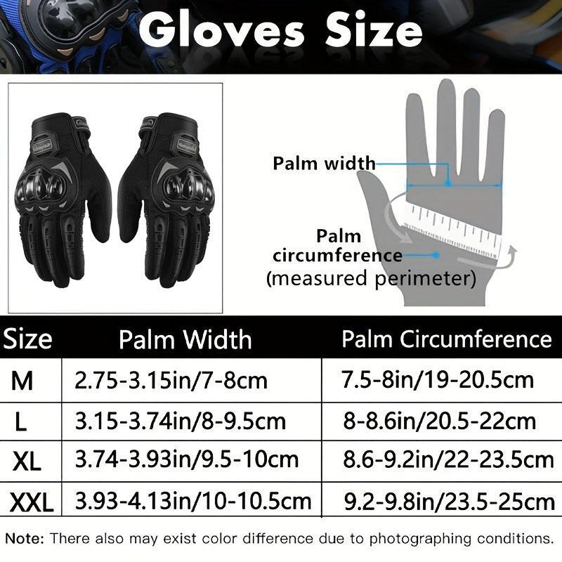 Motorcycle Full Finger Touch Screen Gloves, 1 Pair Breathable Cycling Gloves, Motorcycle Riding Gloves, Cycling Accessories for Men & Women