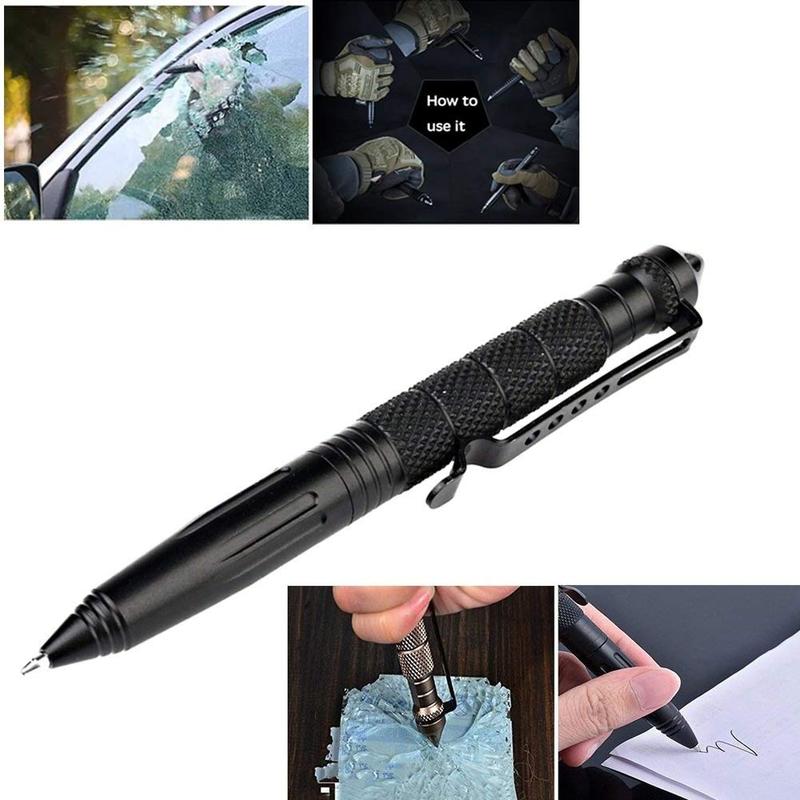 Military Tactical Pen, Professional Self Defense Pen, Emergency Glass Breaker Pen - Tungsten Steel, Writing Tool with 6 Refill tactical  defense