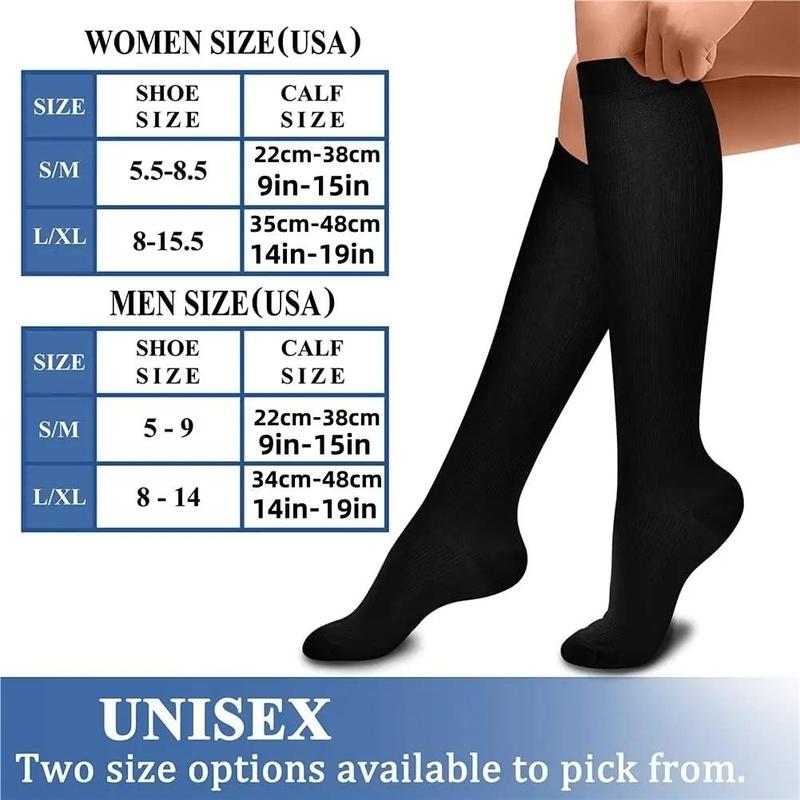 Blood Circulation Compression Socks, 3 Pairs Unisex Sports Socks for Running Cycling, Comfy Breathable Socks for Men & Women, Christmas Gift