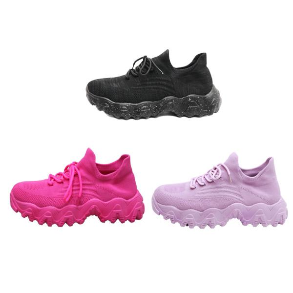 3 pairs Women's Low Top Lace-up Sneakers for Summer 2025, Ankle Socks and Knit Sports Running Shoes, Back To School Workout Sneakers for Fall Outfit