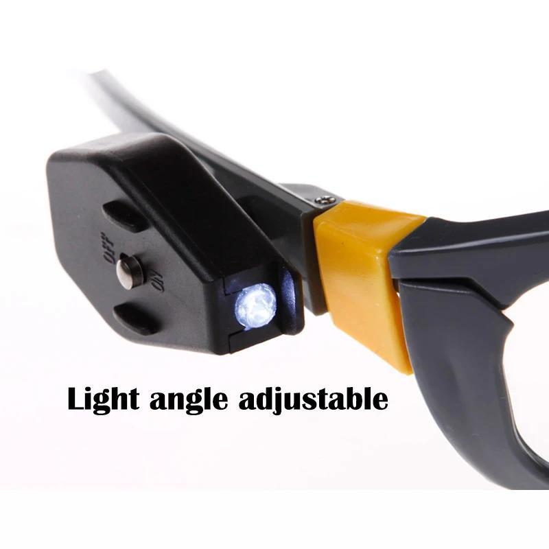 Safety Goggles Anti-impact Night Vision LED Light Goggles Reading laboratory Glasses Industrial Work Safety Night Riding Repair