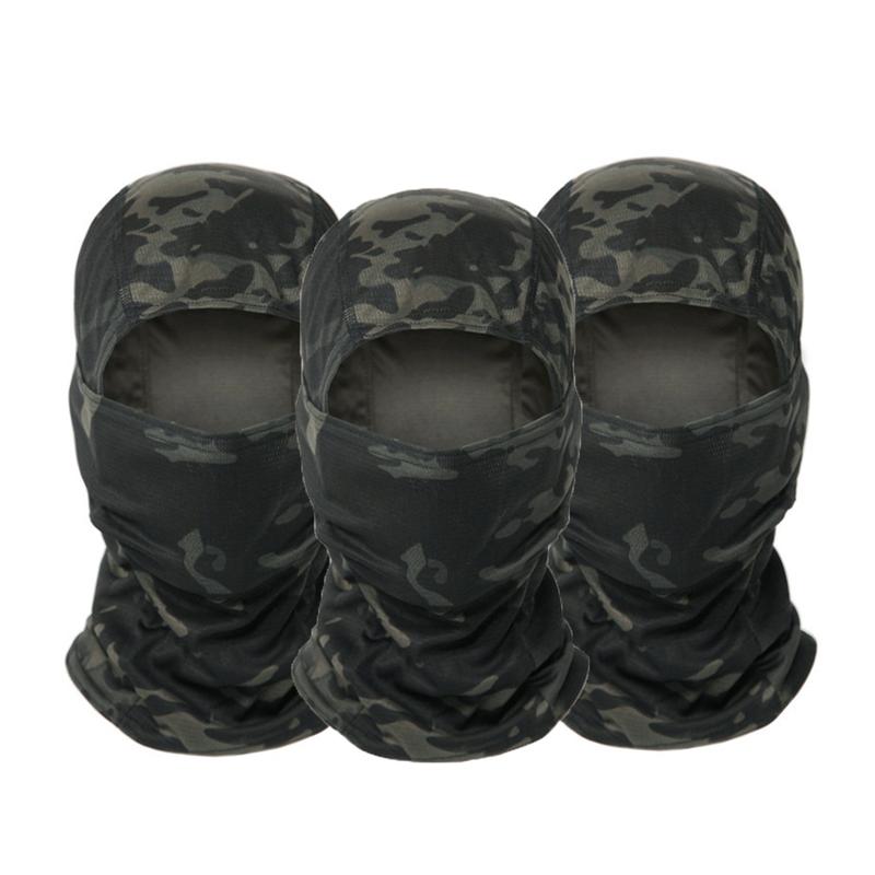 3PCS Set Motorcycle Tactical Army Hunting Ski Mask Balaclava Camo Face Mask