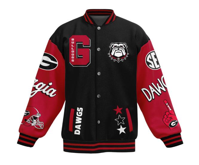 Georgia Bulldogs Go Dawgs Sport Jacket , NCAA Georgia Bulldogs Merch ,Georgia Bulldogs Sport Jacket, Football Gift, Gift For Him, Gift For Her