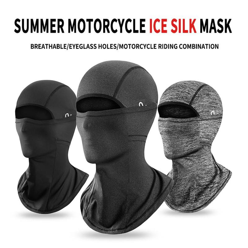 Summer Breathable Ice Silk Face Mask, Outdoor Sports Motorcycle Comfortable Elasticity Face Cover, Multifunctional Head Cover, Full Face Mask, Christmas Gift